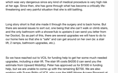 Home handicap accessible cost for Ron Sweet